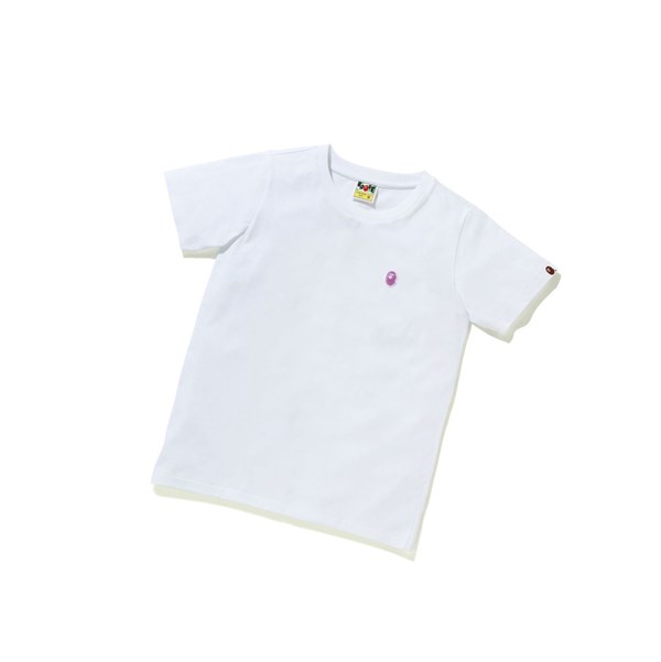 A BATHING APE Bape Ape Head One Point Tee Rövid Sleeve Polo Női Fehér | CAQ-674351