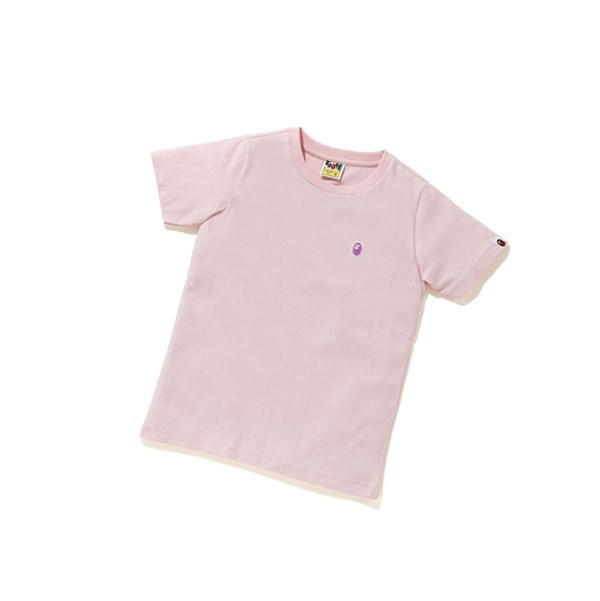 A BATHING APE Bape Ape Head One Point Tee Rövid Sleeve Polo Női Rózsaszín | PQW-854309