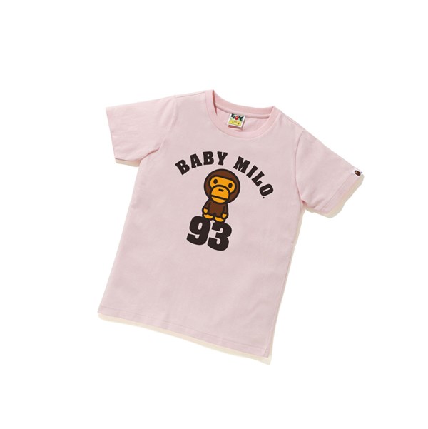 A BATHING APE Bape Baby Milo On 93 Tee Rövid Sleeve Polo Női Rózsaszín | FYR-279846