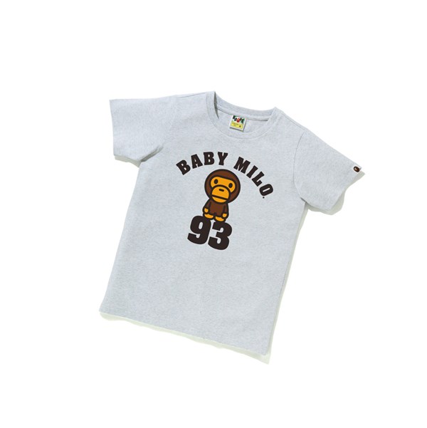 A BATHING APE Bape Baby Milo On 93 Tee Rövid Sleeve Polo Női Szürke | GBE-259708
