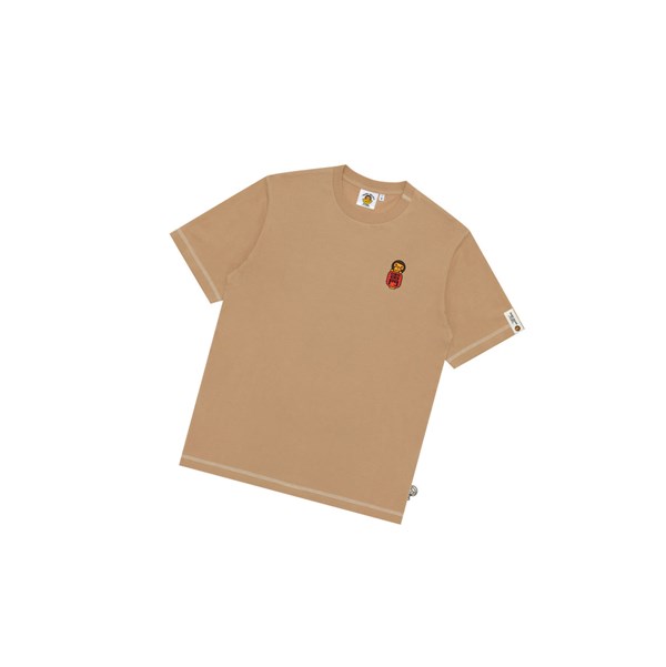 A BATHING APE Bape Baby Milo Tee Rövid Sleeve Polo Férfi Bézs | SMI-184275