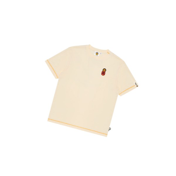A BATHING APE Bape Baby Milo Tee Rövid Sleeve Polo Férfi Fehér | WSK-596174