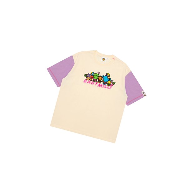 A BATHING APE Bape Boxy Fit Tee Rövid Sleeve Polo Női Krém | LCQ-260548