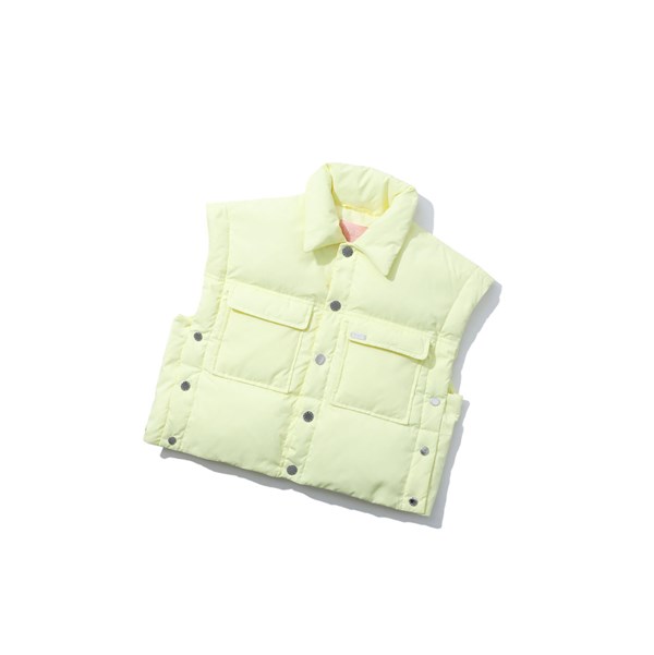 A BATHING APE Bape Buttoned Cropped Pehelykabát Női Sárga | DJF-091384