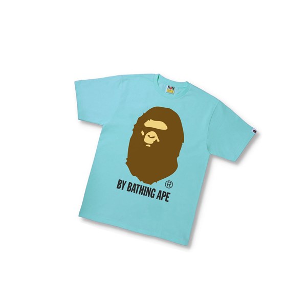 A BATHING APE Bape By Bathing Ape Tee Rövid Sleeve Polo Férfi Kék | YIP-187294
