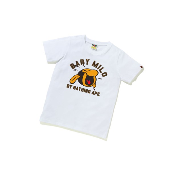 A BATHING APE Bape Classic Baby Milo Tee #1 Rövid Sleeve Polo Női Fehér | ZBL-645978