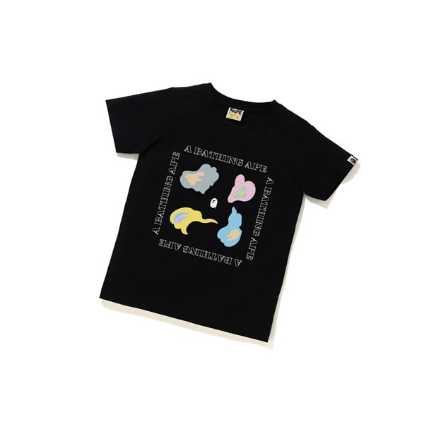 A BATHING APE Bape Def Camo Tee Rövid Sleeve Polo Női Fekete | VAL-983742