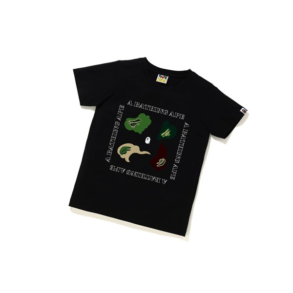 A BATHING APE Bape Def Camo Tee Rövid Sleeve Polo Női Fekete | WZR-652894