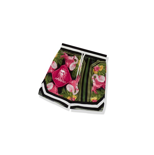 A BATHING APE Bape Floral Print Ape Head Rövidnadrág Férfi Fekete | ADY-105483