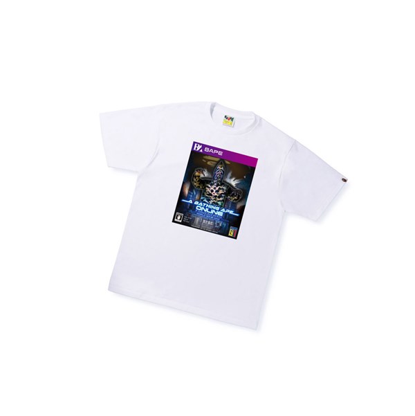 A BATHING APE Bape Game Package Tee Rövid Sleeve Polo Férfi Fehér | KWG-820537