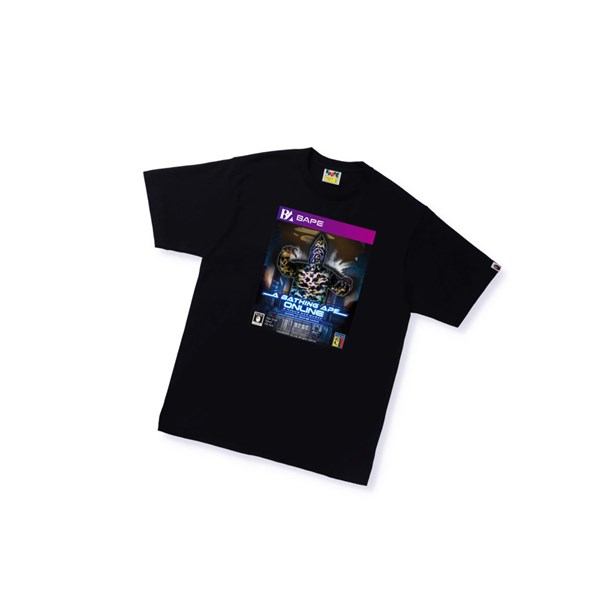 A BATHING APE Bape Game Package Tee Rövid Sleeve Polo Férfi Fekete | SBD-504317