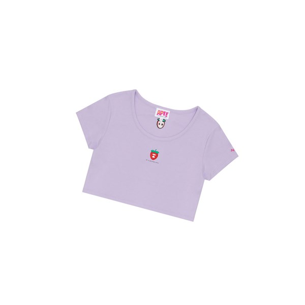A BATHING APE Bape Logo Berry Tee Rövid Sleeve Polo Női Lilac | CTZ-194763