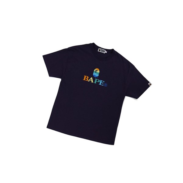 A BATHING APE Bape Logo Embroidery Tee Rövid Sleeve Polo Női Lila | JCM-594273