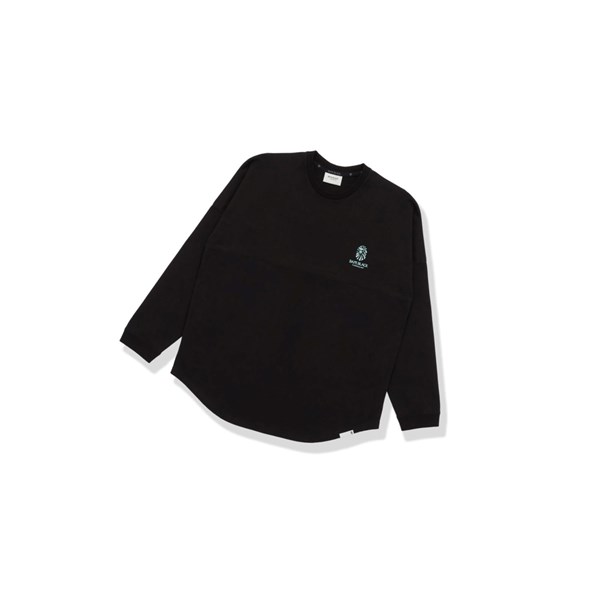 A BATHING APE Bape Logo Print Long Sleeve Tee Long Sleeve Polo Férfi Fekete | EHC-814275