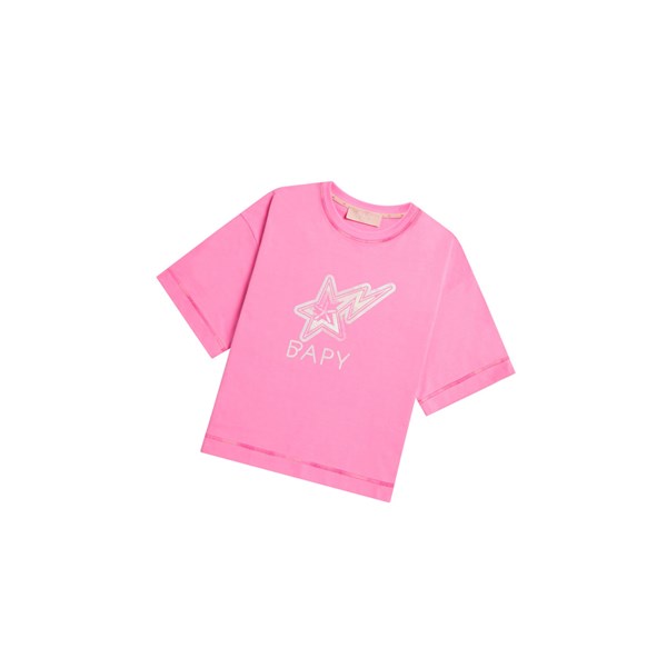 A BATHING APE Bape Logo Print Tee Rövid Sleeve Polo Női Rózsaszín | VCO-573126