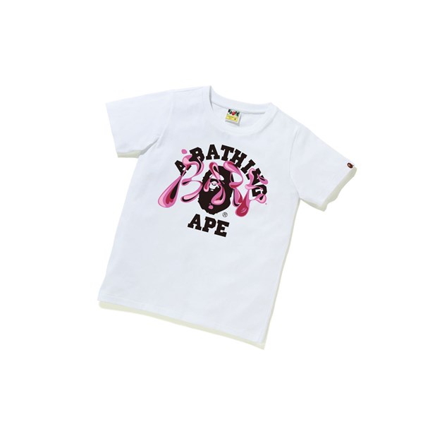 A BATHING APE Bape Marble Camo Liquid College Tee Rövid Sleeve Polo Női Fehér | YQP-310287