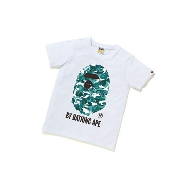 A BATHING APE Bape Marble Camo Tee Rövid Sleeve Polo Női Fehér | TNW-731954