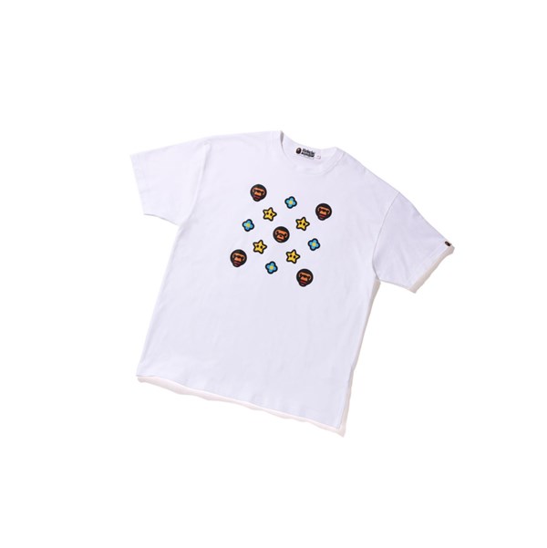 A BATHING APE Bape Milo Monogram Oversized Tee Rövid Sleeve Polo Női Fehér | NOV-082976