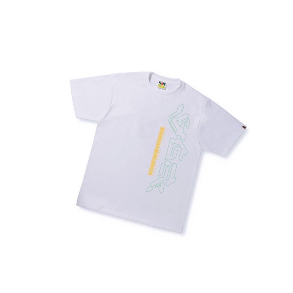 A BATHING APE Bape Multi Logo Tee #2 Rövid Sleeve Polo Férfi Fehér | VMZ-582073