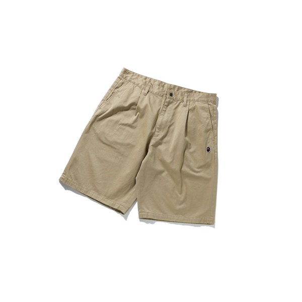 A BATHING APE Bape One Point Széles Cipő Fit Chino Rövidnadrág Férfi Bézs | PJM-482073