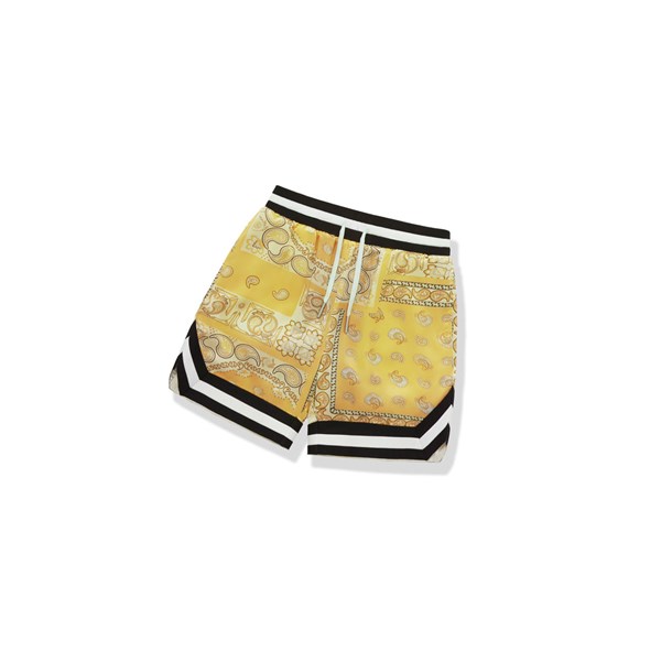 A BATHING APE Bape Paisley Print Rövidnadrág Férfi Sárga | XFR-239518