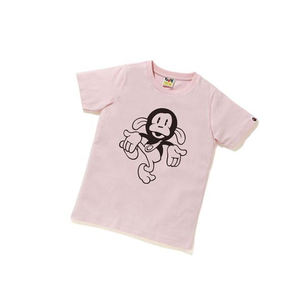A BATHING APE Bape Pigment Classic Baby Milo Tee Rövid Sleeve Polo Női Rózsaszín | BSV-360142