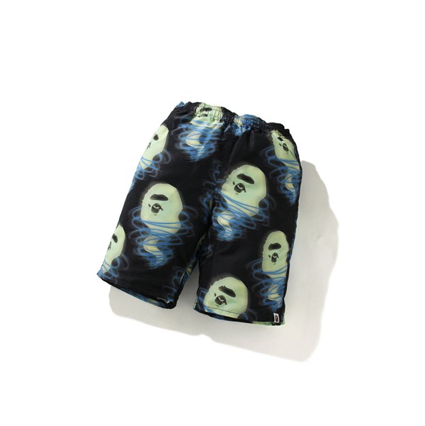 A BATHING APE Bape Storm Stretched Rövidnadrág Férfi Fekete | MXU-682934
