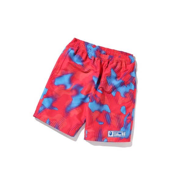 A BATHING APE Bape Stroke Camo Beach Rövidnadrág Férfi Piros | MKS-235467