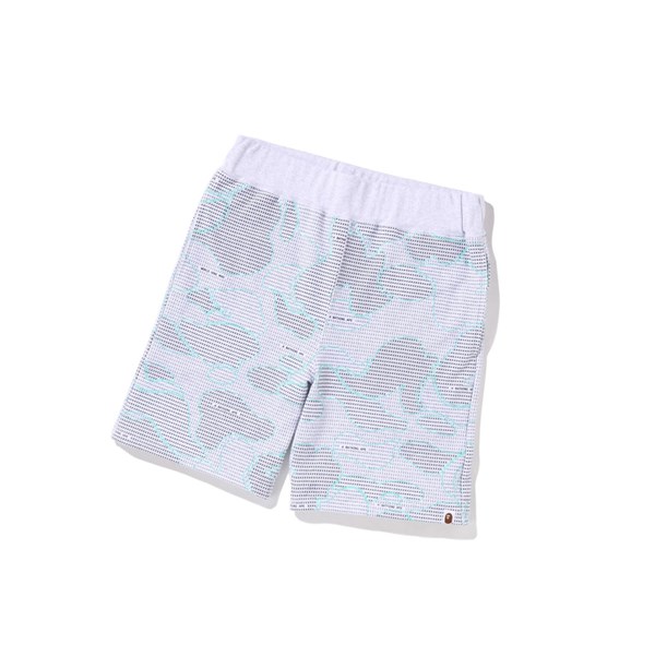 A BATHING APE Bape Text Code Camo Sweat Rövid Rövidnadrág Férfi Szürke | CVR-801642