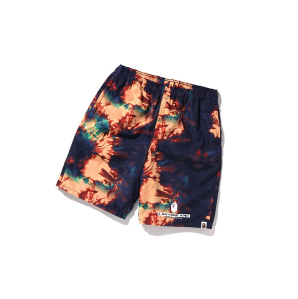 A BATHING APE Bape Tie-dye Beach Rövidnadrág Férfi Sötétkék Kék | ELA-136094
