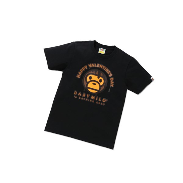 A BATHING APE Bape Valentine Chocolate Baby Tee Rövid Sleeve Polo Női Fekete | QRJ-092437