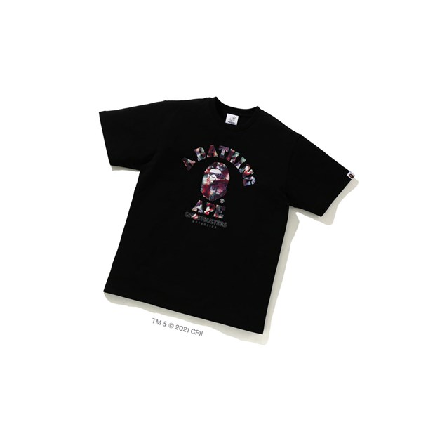 A BATHING APE Bape X Ghostbusters Camo College Tee Rövid Sleeve Polo Férfi Fekete | EXA-741259