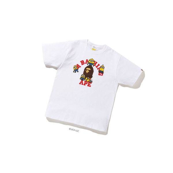 A BATHING APE Bape X Minions Tee01 Rövid Sleeve Polo Férfi Fehér | OVE-435206