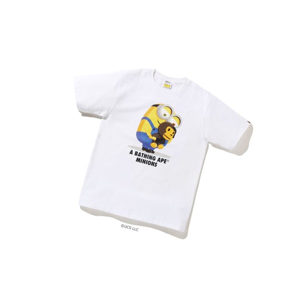 A BATHING APE Bape X Minions Tee08 Rövid Sleeve Polo Férfi Fehér | AHY-084926